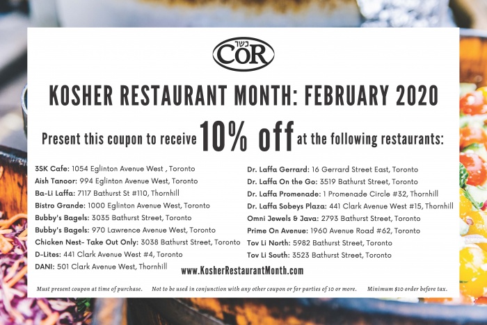 February Is Kosher Restaurant Month! Title Image