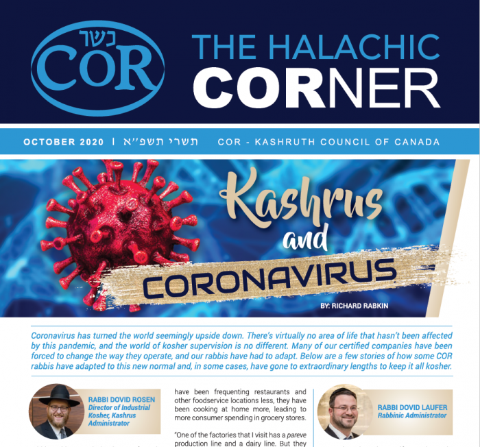 Halachic Corner Magazine 2020 Title Image