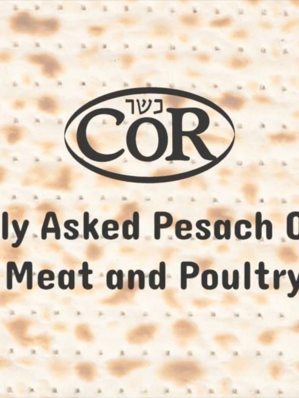 Frequently Asked Passover Questions Meat & Poultry