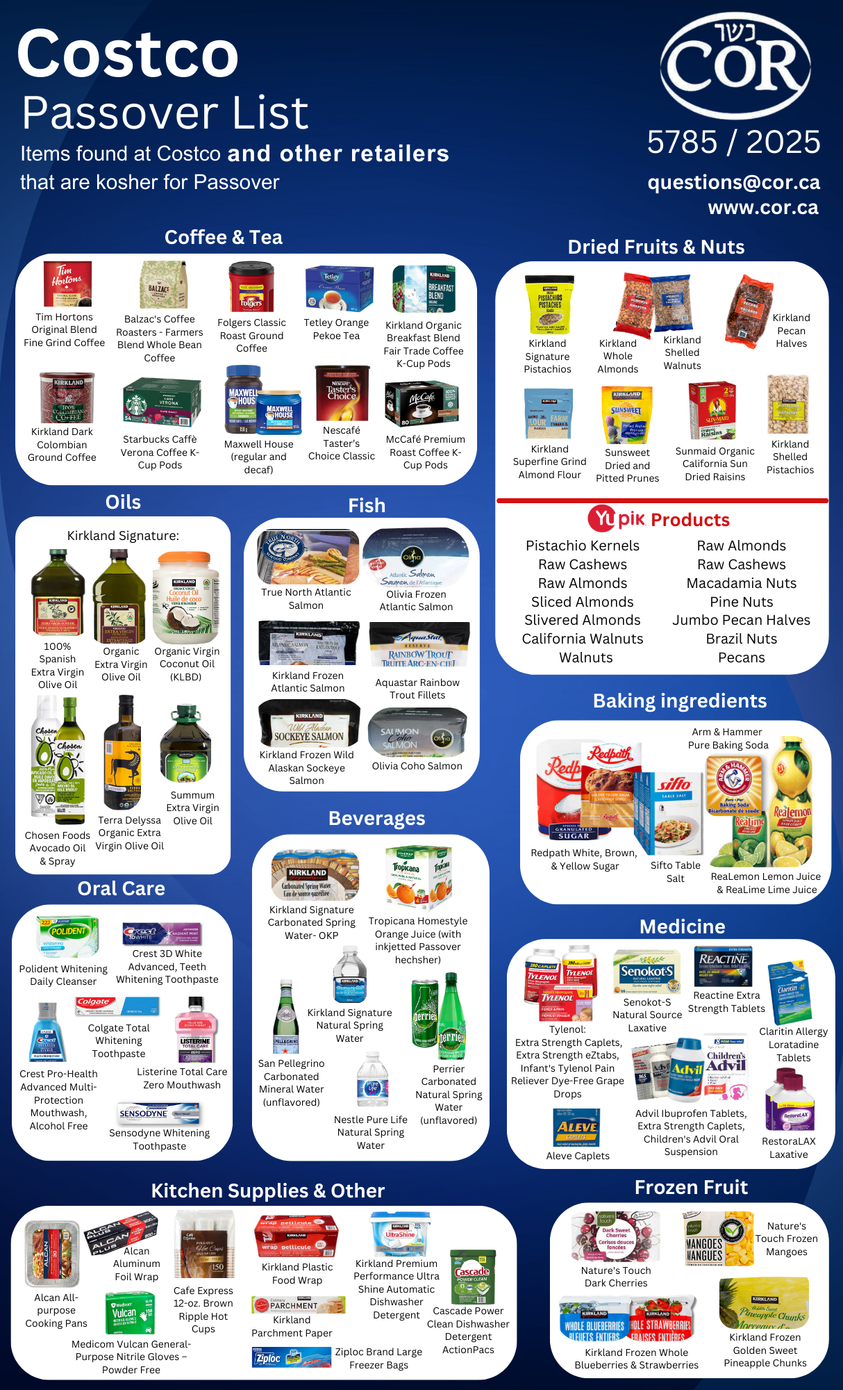 Cor Passover Costco List 2025